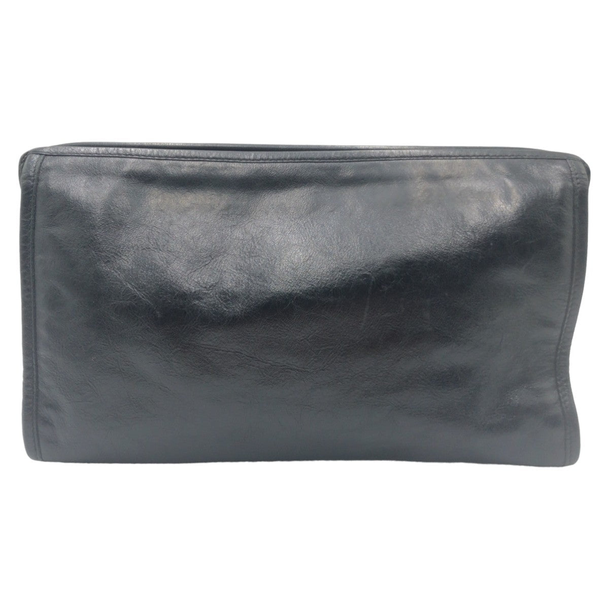 GUCCI Clutch bag leather black Clutch bag business bag Interlocking mens