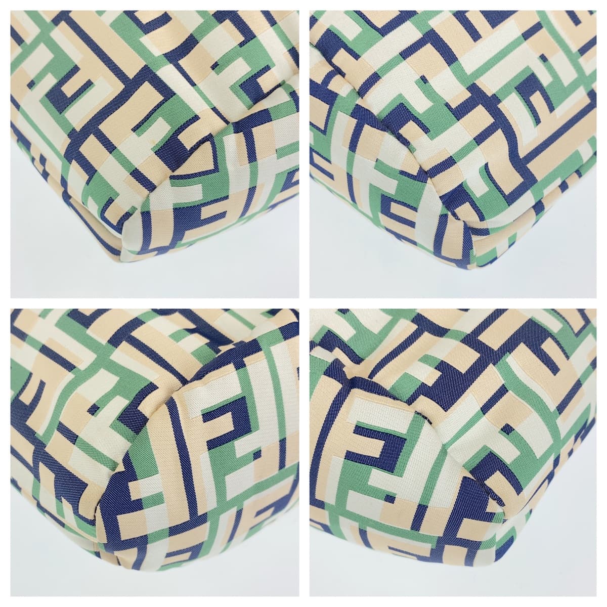 FENDI Shoulder Bag canvas Green Pink Navy Crossbody Shoulder Bag Messenger Bag Zucca Pattern FF logo Women