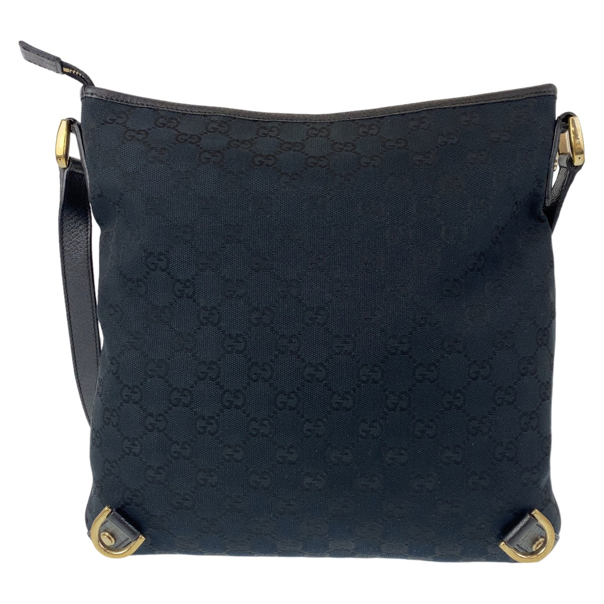 GUCCI Shoulder Bag 131326 GG canvas, leather Black GoldMetal Shoulder Bag Messenger bag Abbey Women