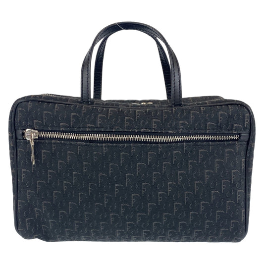 Dior Handbag MC0053 Canvas, Leather Black Silver Metal Handbag vanity bag Trotter Oblique Street chic Women