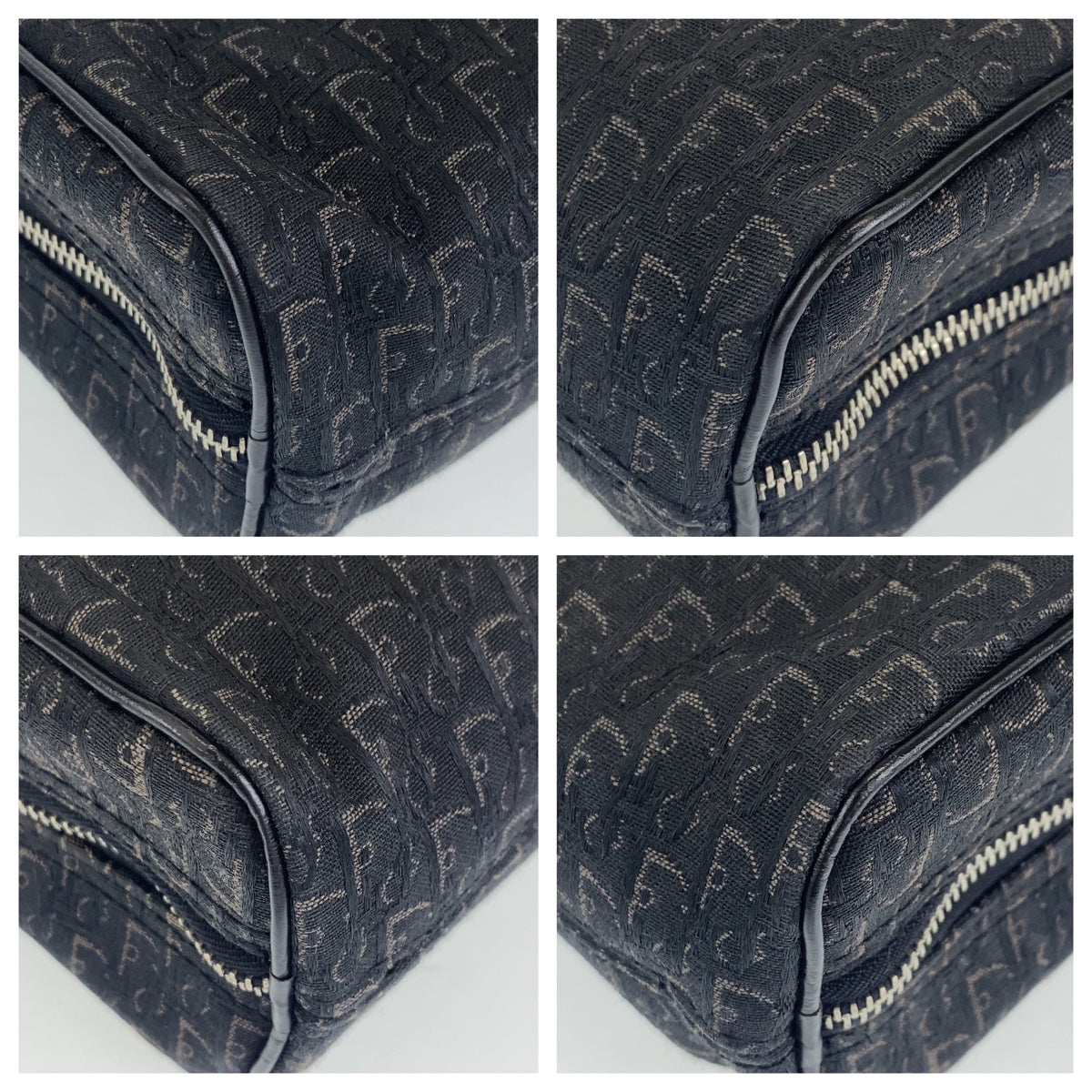 Dior Handbag MC0053 Canvas, Leather Black Silver Metal Handbag vanity bag Trotter Oblique Street chic Women
