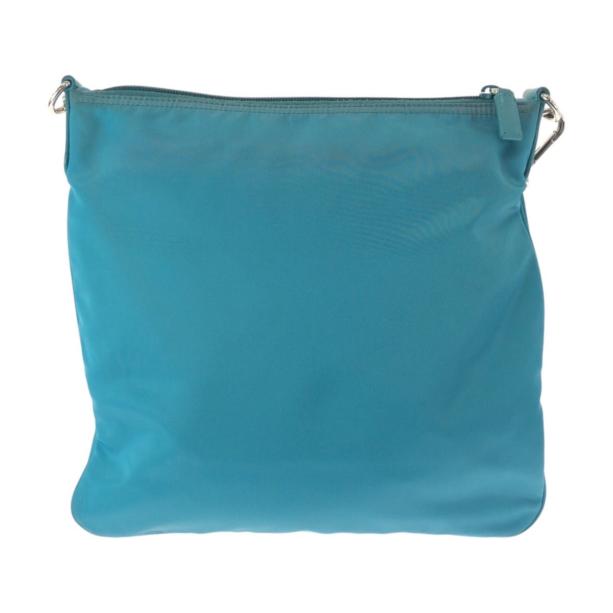 PRADA Shoulder Bag Nylon Light Blue Emerald SilverMetal Shoulder Bag pochette Test Triangle With logo Women
