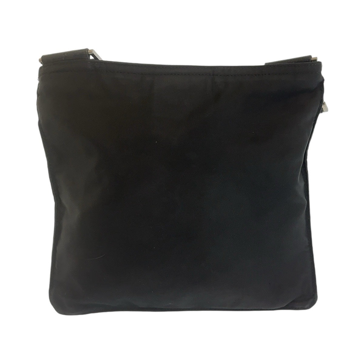 PRADA Shoulder Bag Nylon Black SilverMetal Shoulder Bag Test Triangle With logo Women