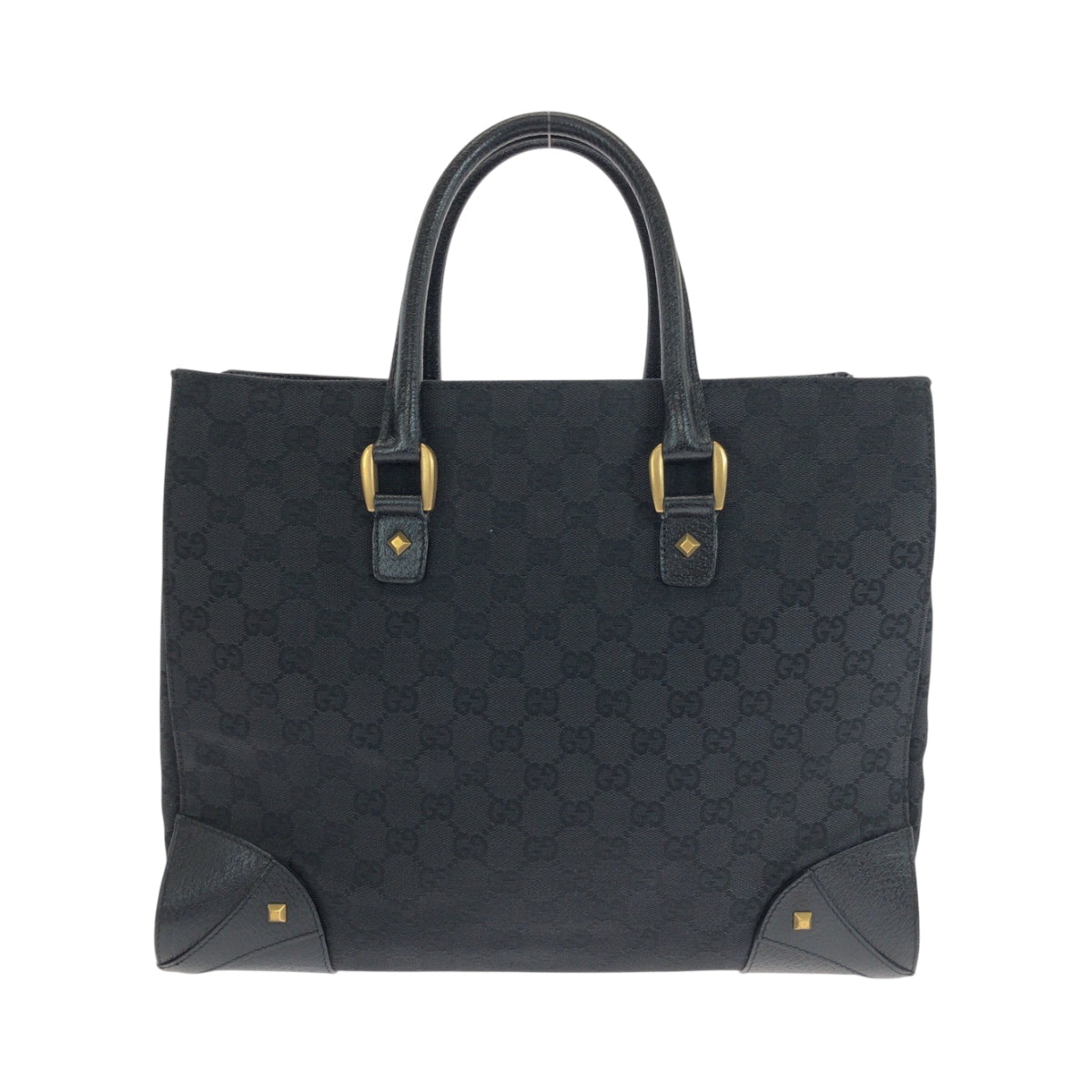 GUCCI Tote Bag 120897 GG canvas Black GoldMetal Tote Bag Shoulder Bag Women