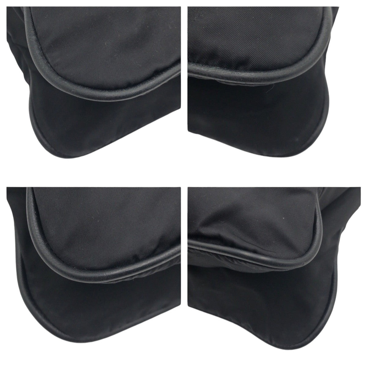 PRADA Shoulder Bag Nylon Black SilverMetal Shoulder Bag pochette Test Triangle With logo Women