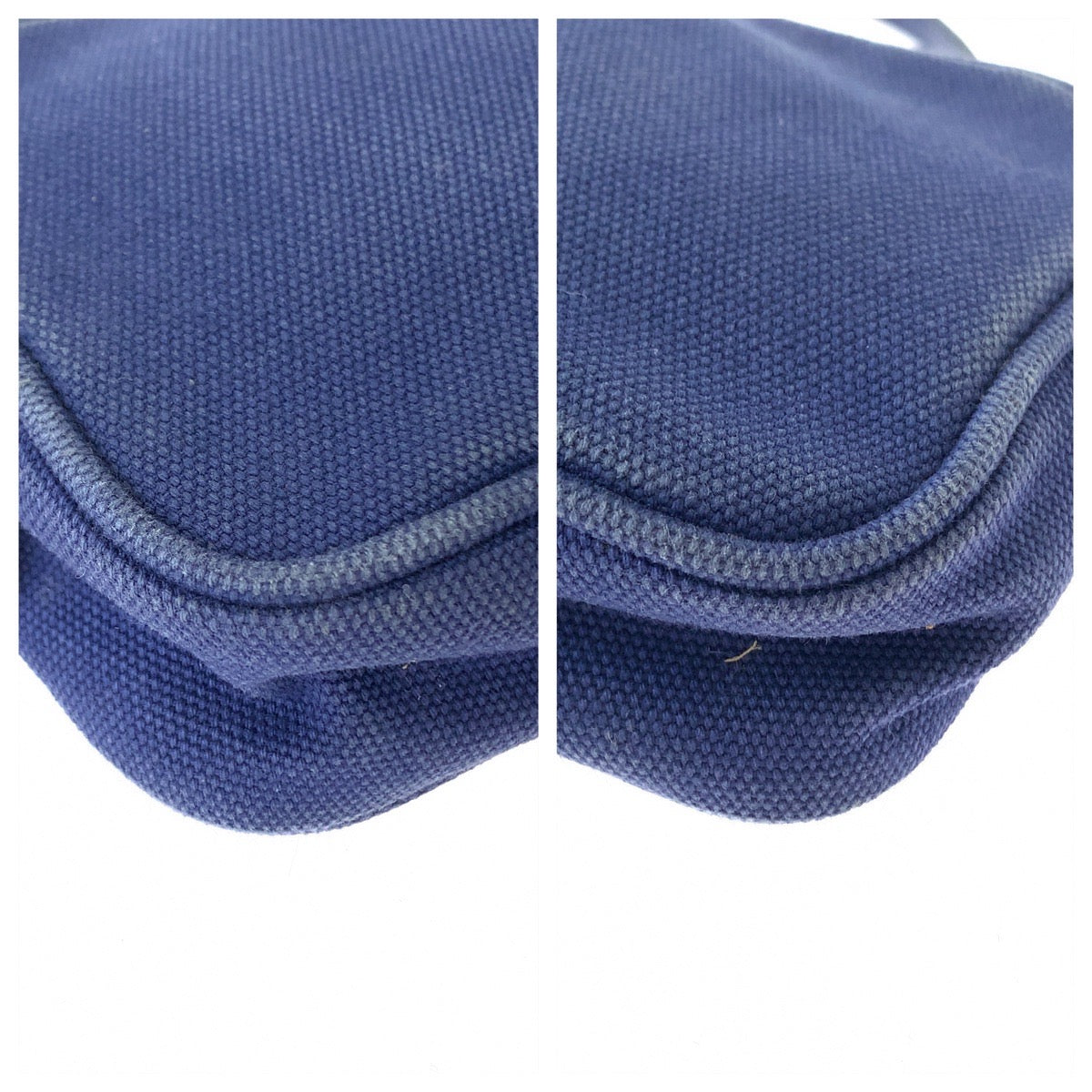PRADA Handbag canvas Blue Silver Metal mini handbag accessory pouch Women