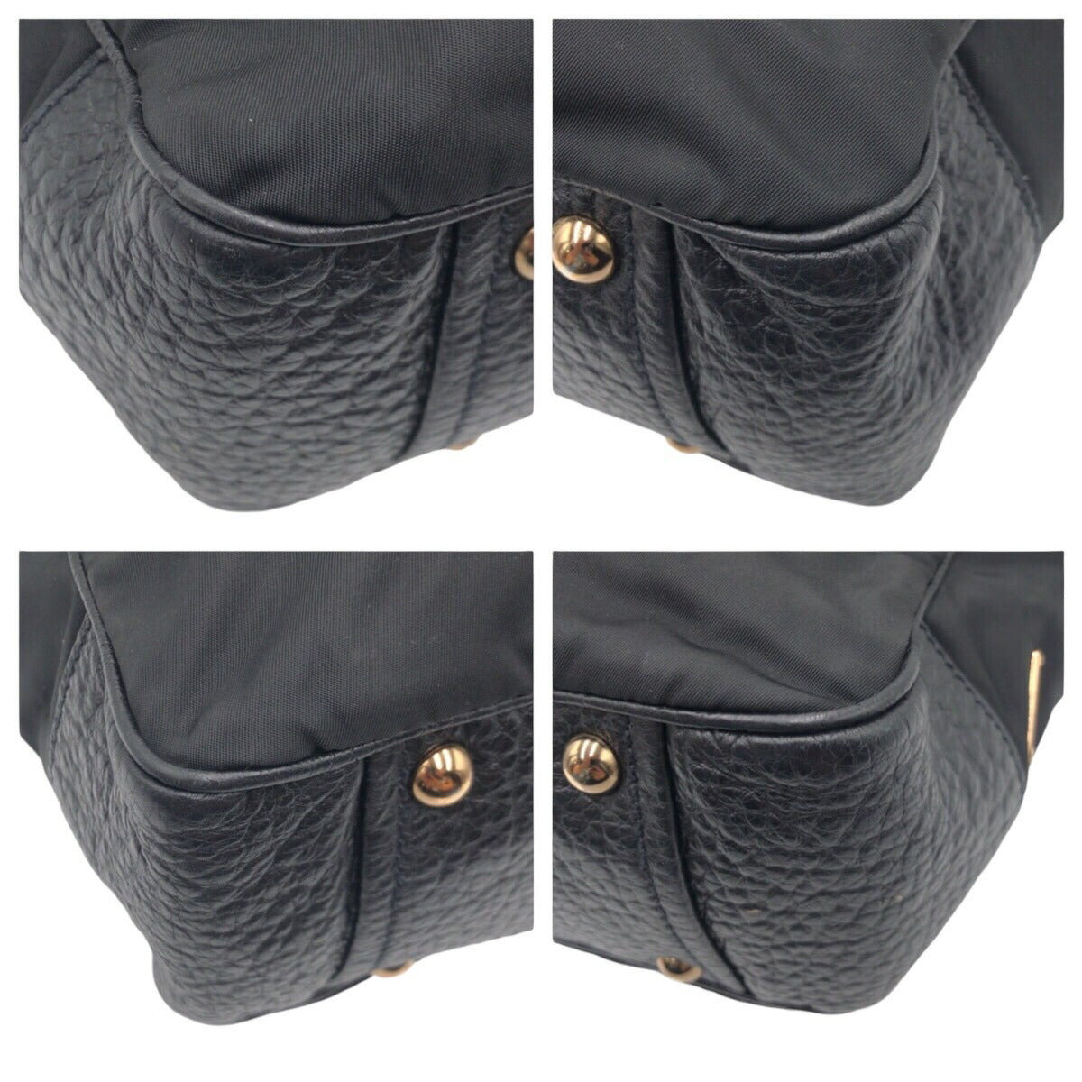 Prada VITELLO DAINO TESSUTO Nylon Leather 2way Bag