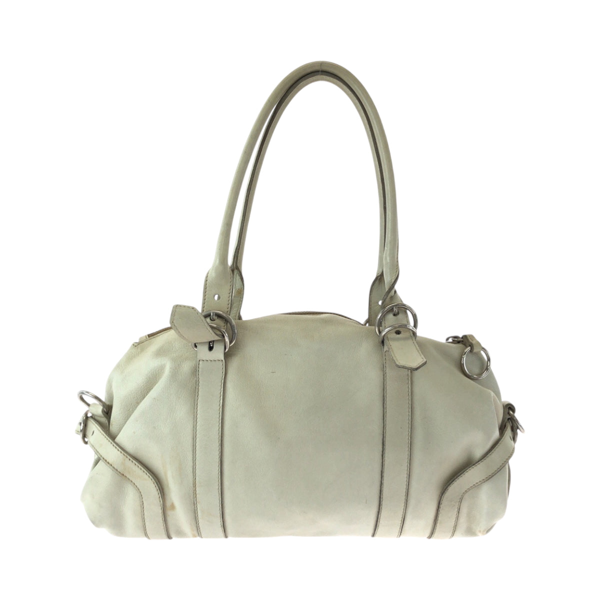 PRADA Handbag leather white Handbag Shoulder Bag Women