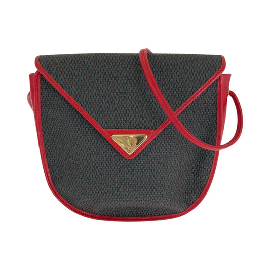 Saint Laurent YSL logo Leather Canvas Shoulder Bag