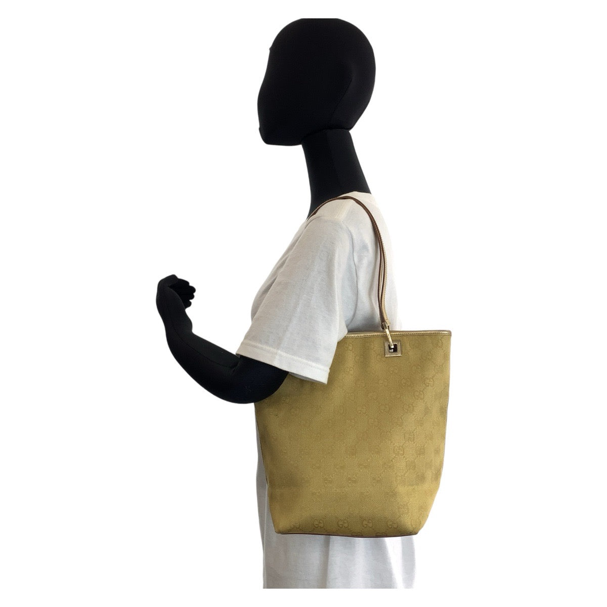 GUCCI Tote Bag 002 1099 GG canvas, leather gold Tote Bag Shoulder Bag Women