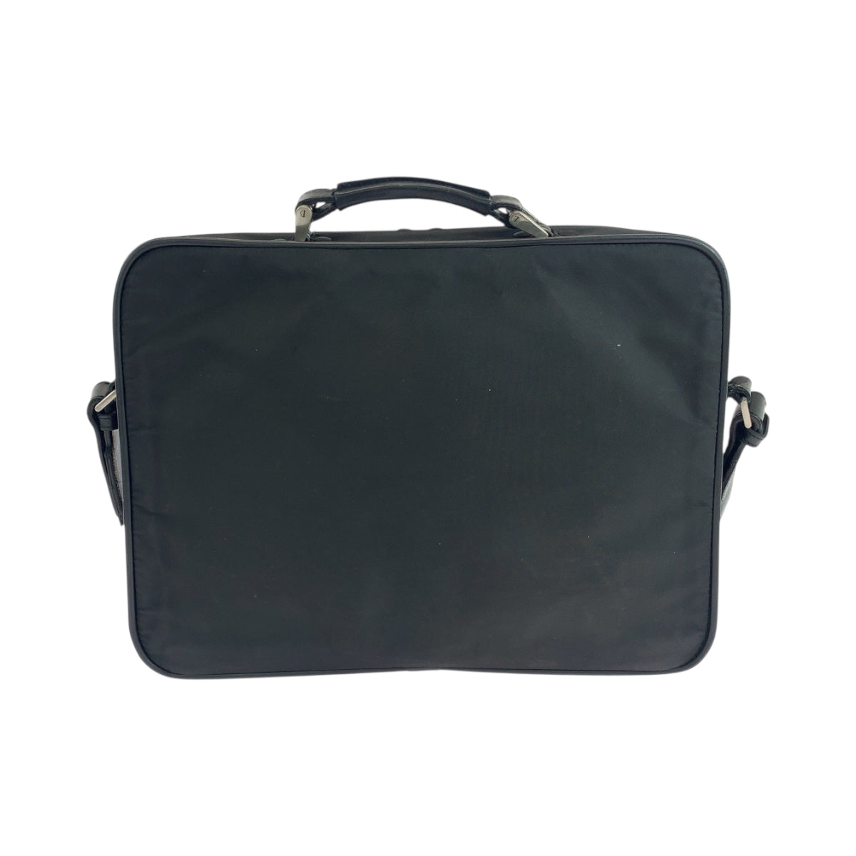 PRADA Shoulder Bag Nylon Black SilverMetal Test Triangle With logo