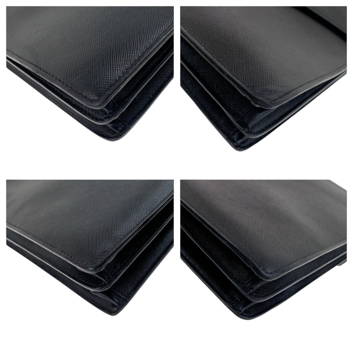 PRADA Business bag leather black Business bag briefcase Safiano mens