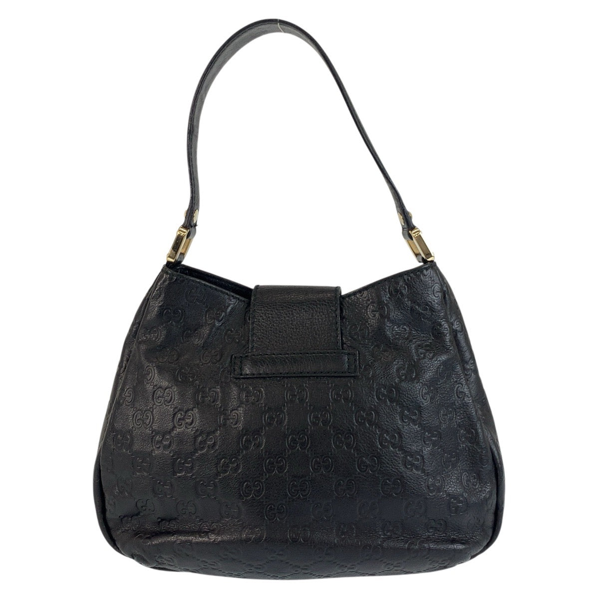 GUCCI Shoulder Bag 211934 leather black Guccisima