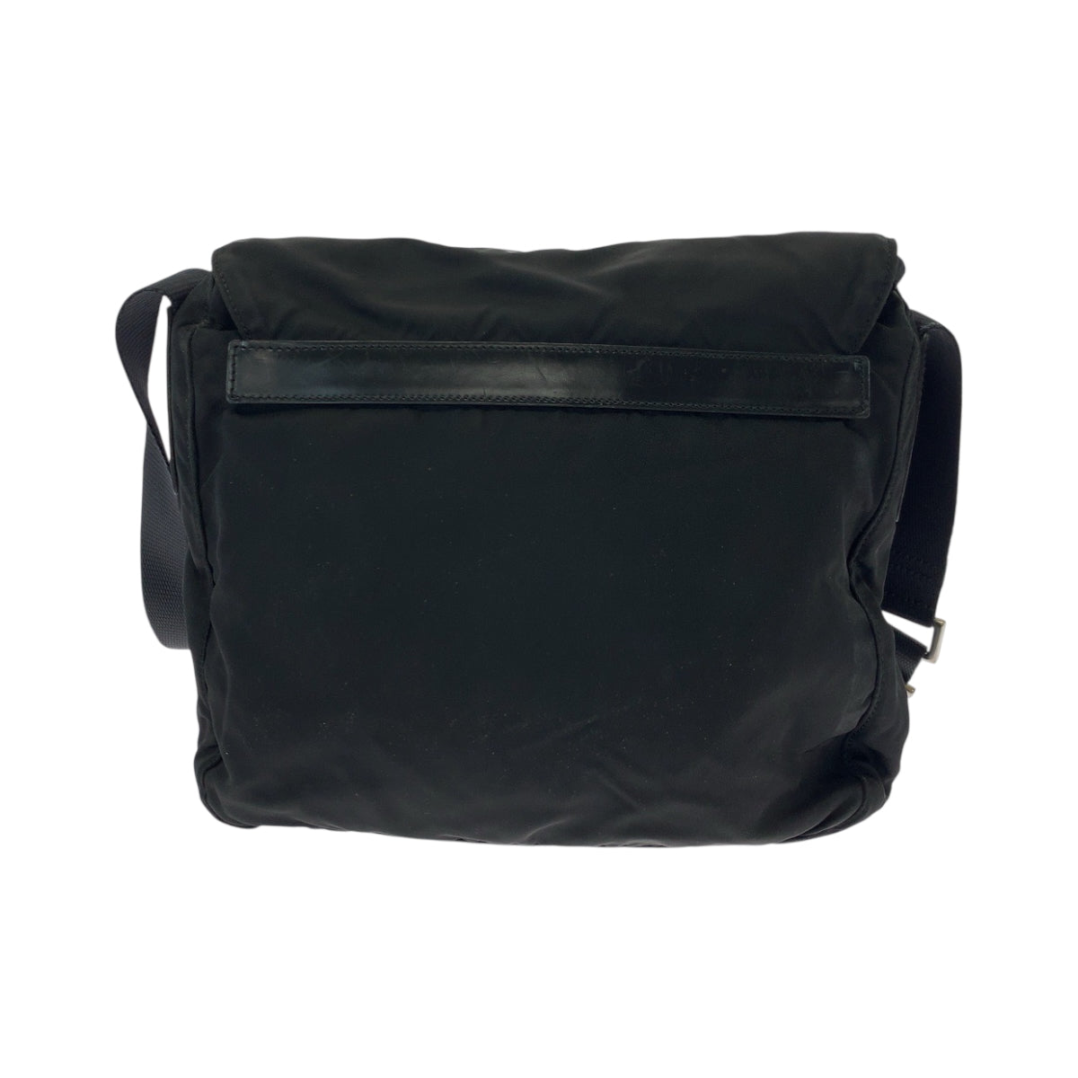 PRADA Shoulder Bag Nylon Black SilverMetal Shoulder Bag Messenger bag Test Triangle With logo Women