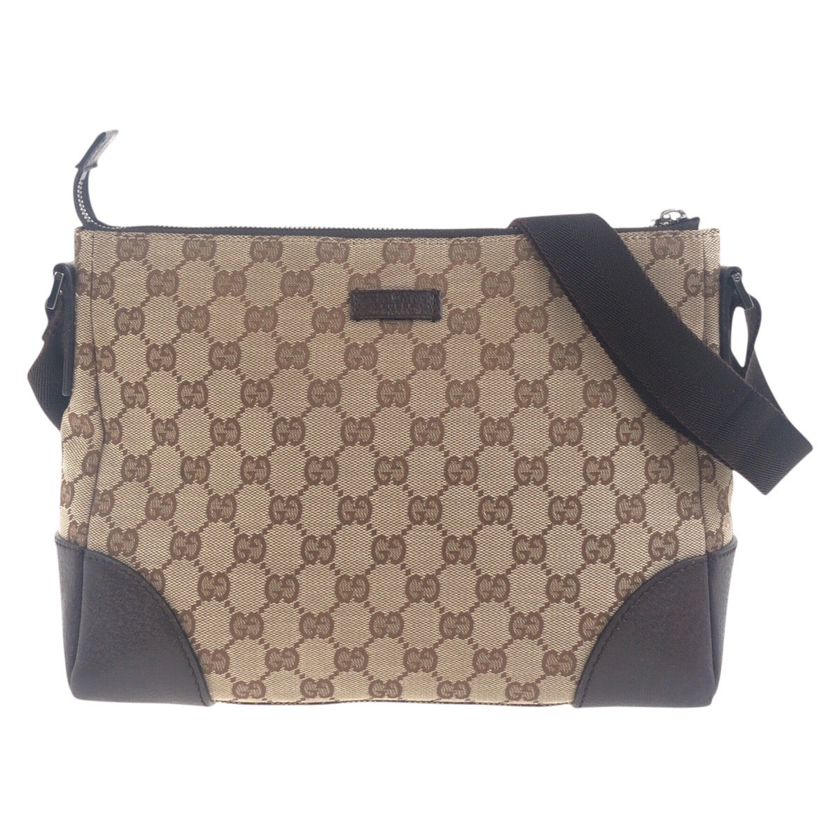 Gucci GG Canvas Leather Shoulder Bag