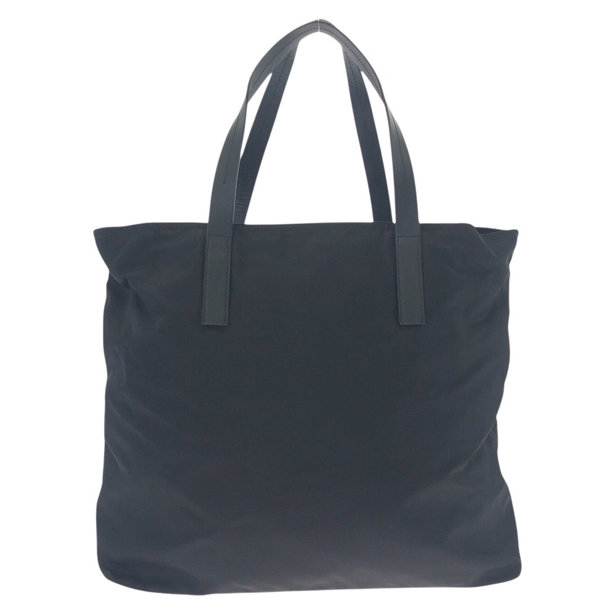 PRADA Tote Bag Nylon Black SilverMetal Test Triangle With logo