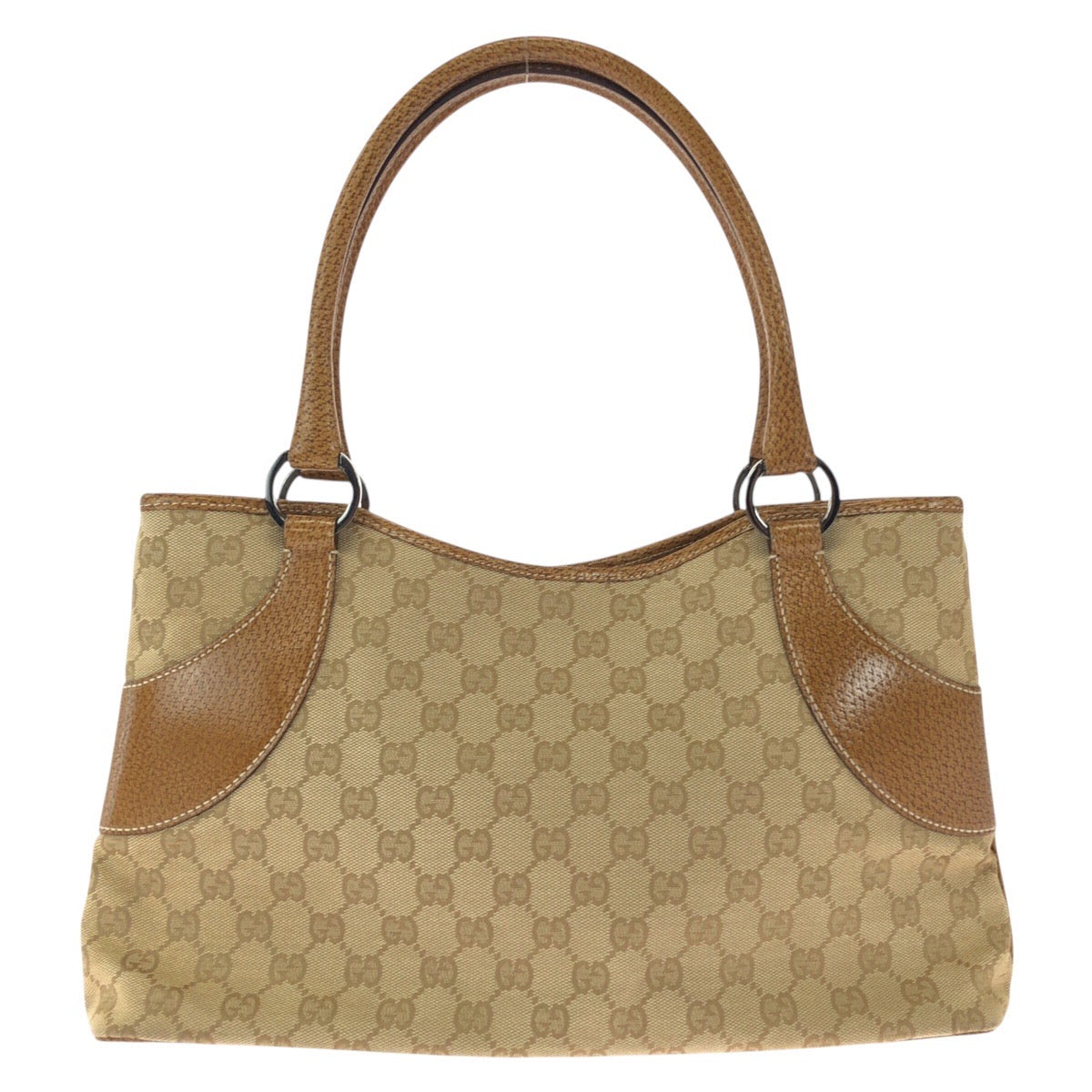 GUCCI Tote Bag 113015 GG Supreme canvas, leather Brown beige Tote Bag Shoulder Bag Women