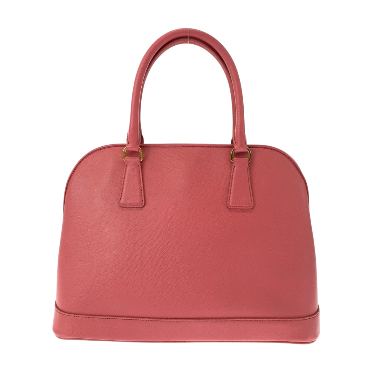 PRADA Handbag BN2558 leather Pink Gold Metal Safiano Triangle With logo