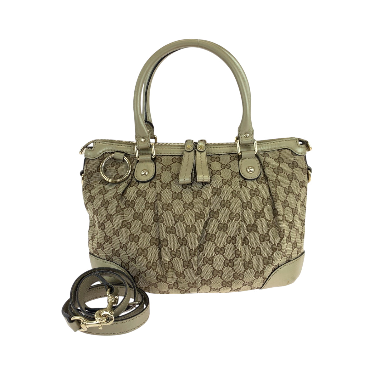 GUCCI Shoulder Bag 247902 GG canvas beige Shoulder Bag Handbag 2way Women