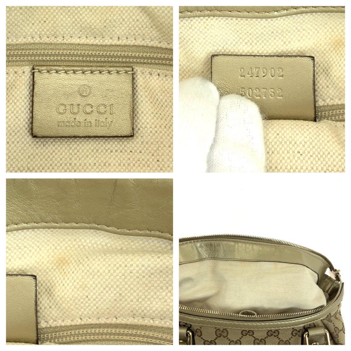 GUCCI Shoulder Bag 247902 GG canvas beige Shoulder Bag Handbag 2way Women