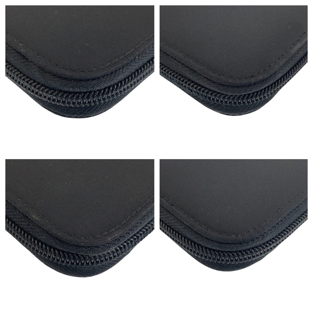 PRADA Long Wallet Purse Nylon Black SilverMetal Long Wallet Purse Test Triangle With logo Women