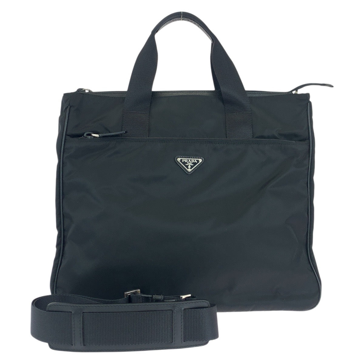 Prada Tessuto Saffiano Nylon Leather 2way Briefcase