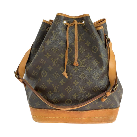 LOUIS VUITTON Shoulder Bag PVC Brown Gold Metal Monogram Noe