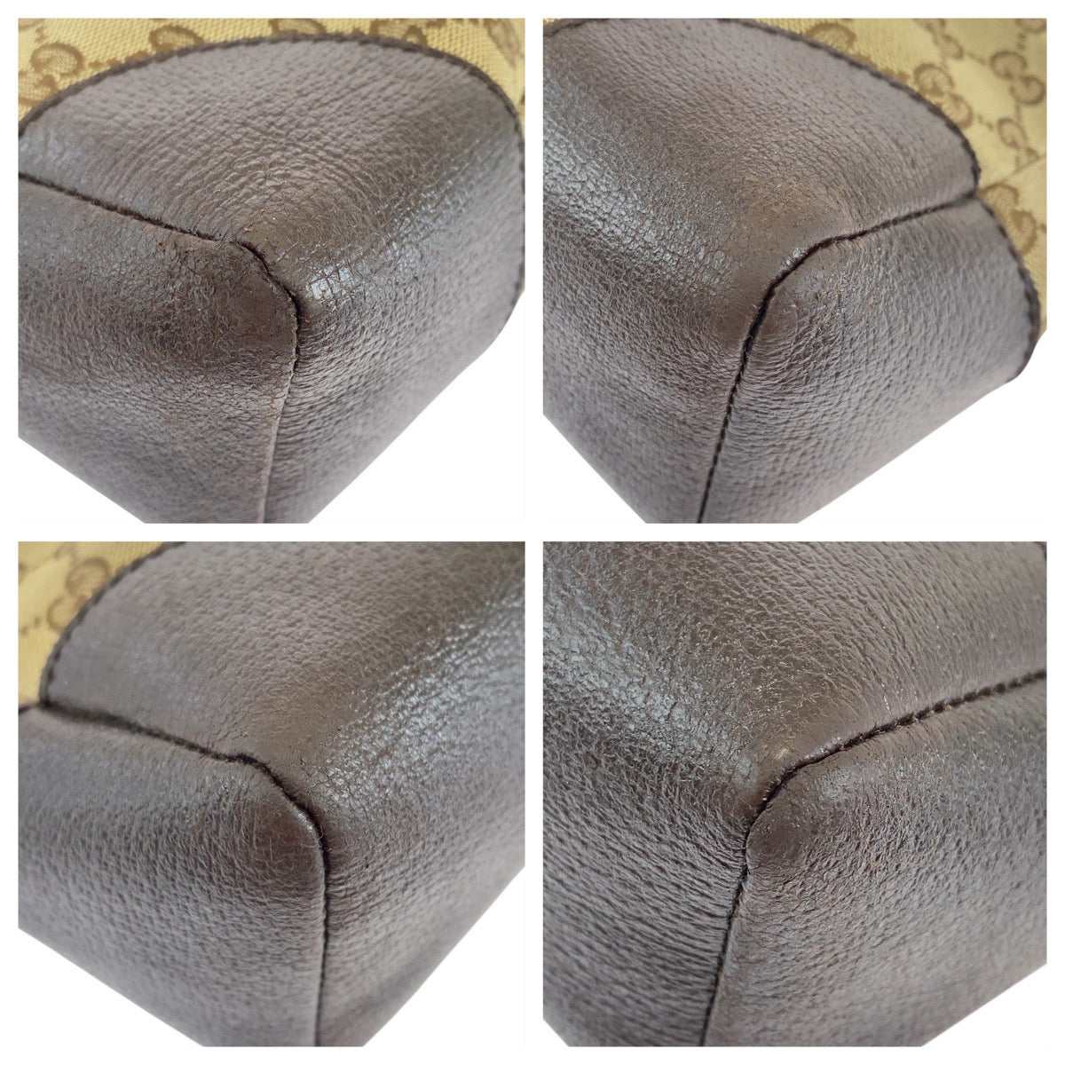 Gucci GG Canvas Leather Shoulder Bag