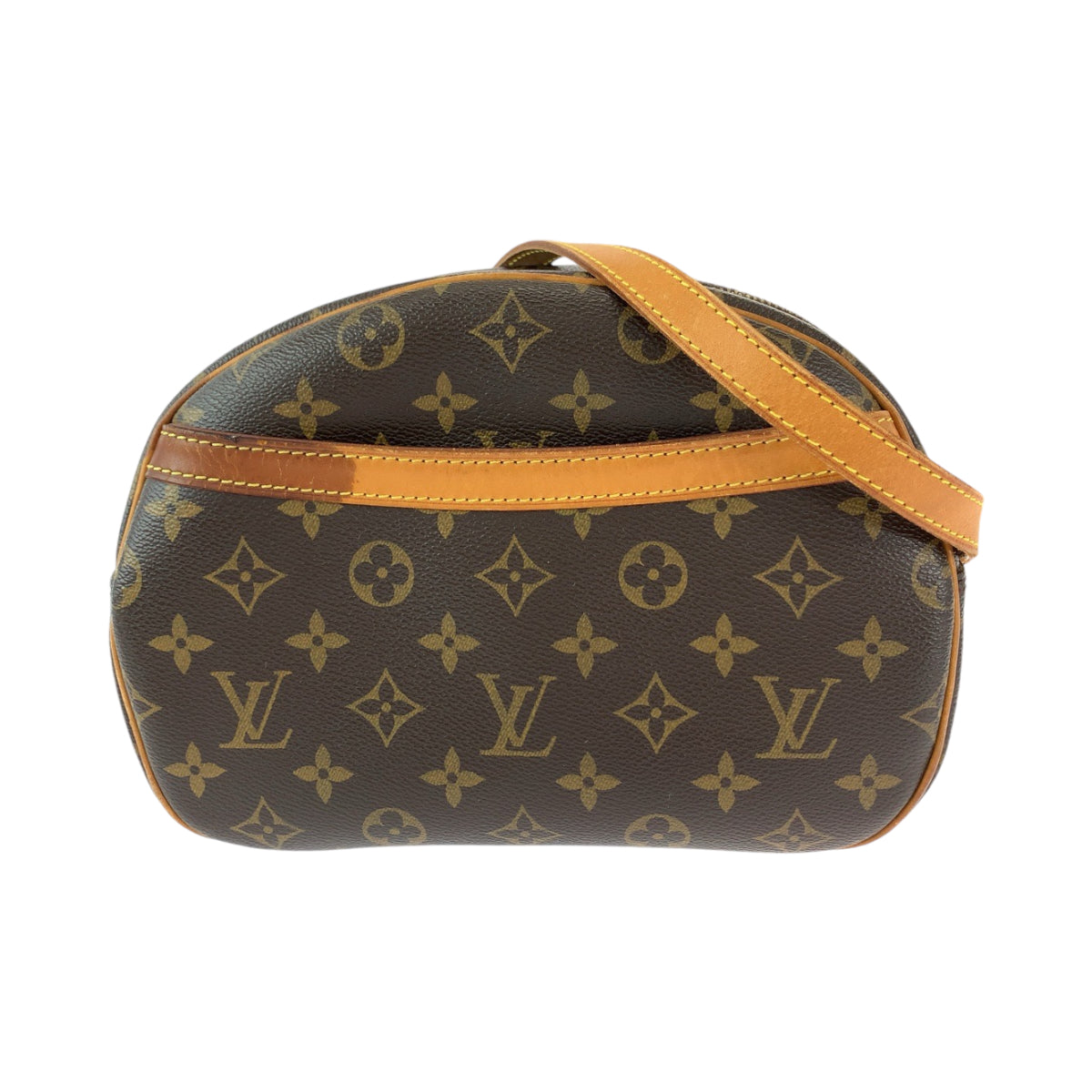 LOUIS VUITTON Shoulder Bag PVC Brown Gold Metal Monogram Blois
