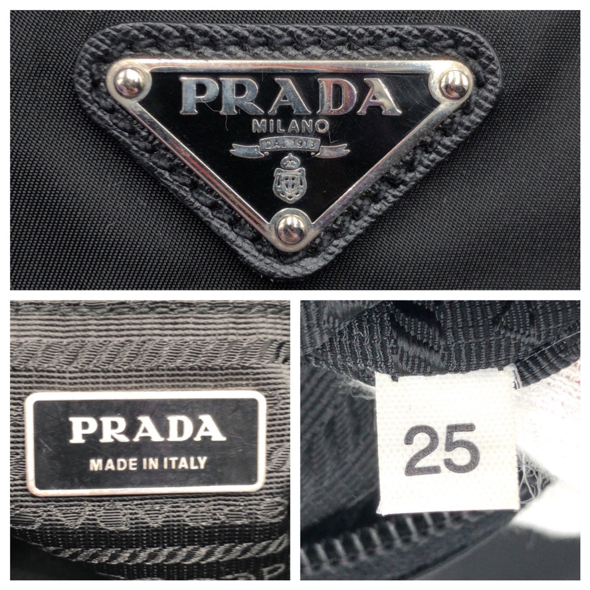 PRADA Shoulder Bag Nylon black Test Triangular logo