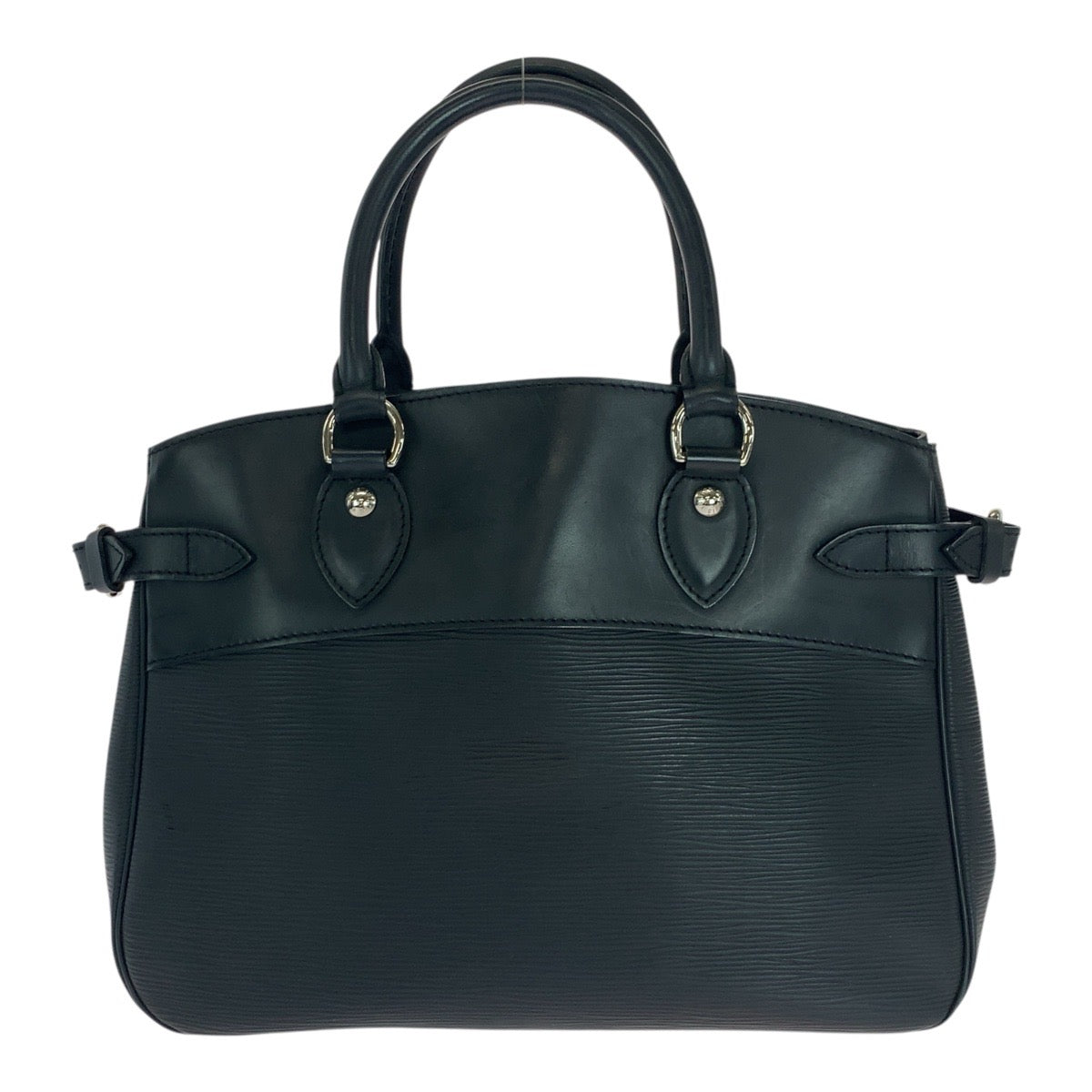 LOUIS VUITTON Handbag Epi Leather Noir Black SilverMetal Epi Passy PM