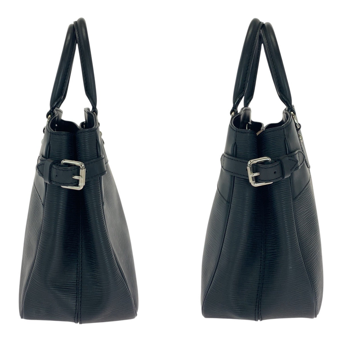 LOUIS VUITTON Handbag Epi Leather Noir Black SilverMetal Epi Passy PM