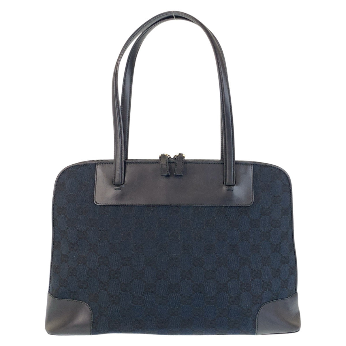 GUCCI Tote Bag 002 1122 GG canvas Black GoldMetal