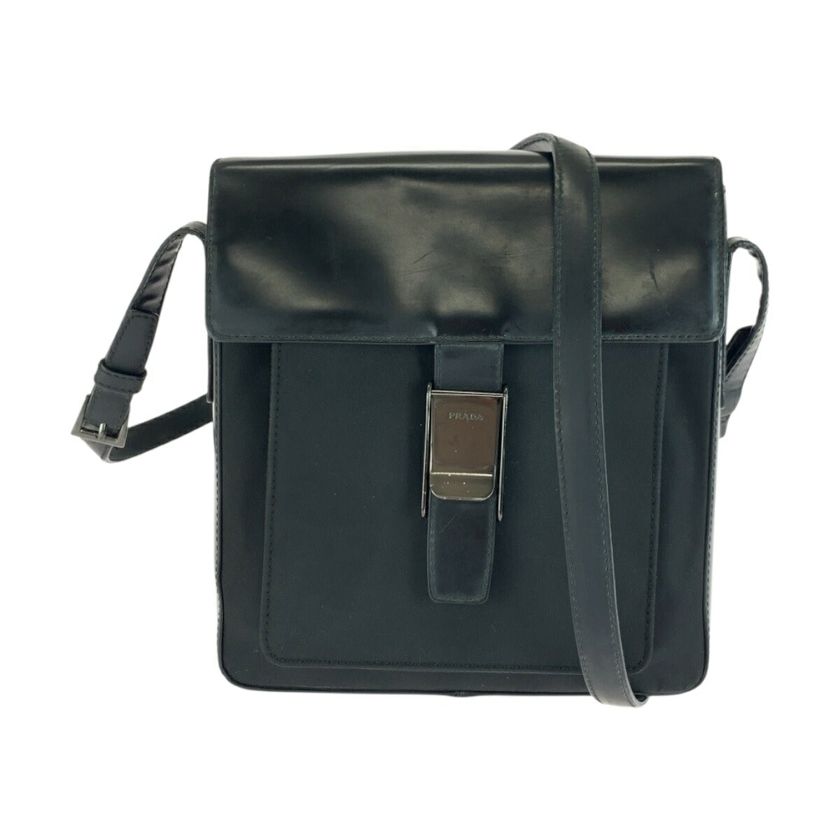 Prada Nylon Leather Shoulder Bag