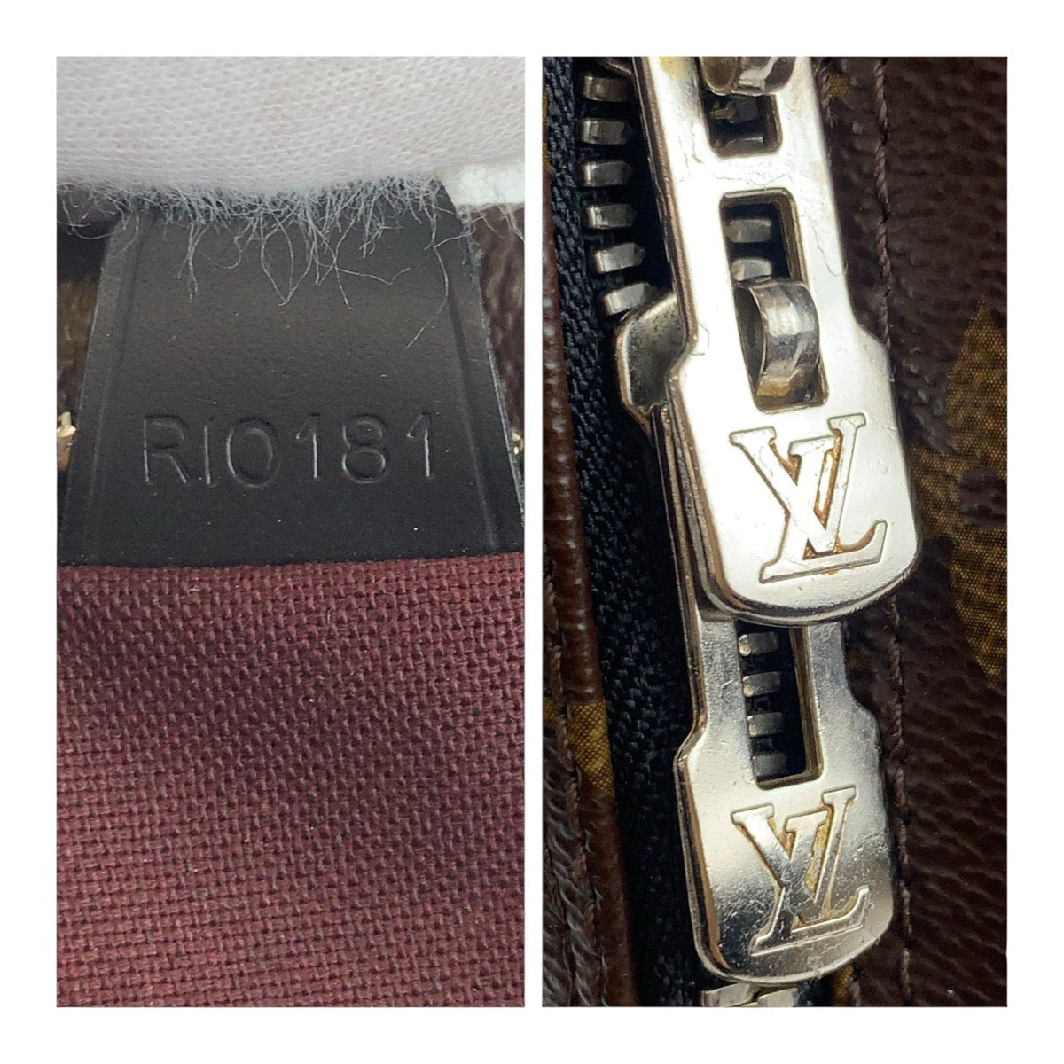 LOUIS VUITTON Business bag PVC Brown Black SilverMetal Monogram Macasa Port Documan Voyajaj
