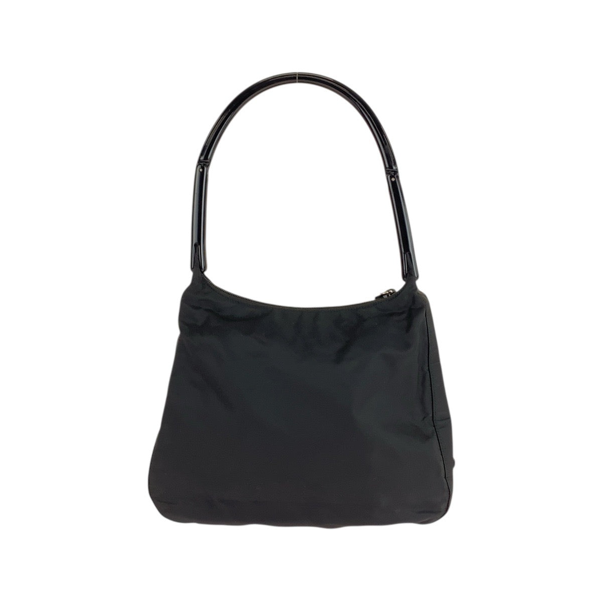 PRADA Shoulder Bag Nylon black Test Triangle With logo