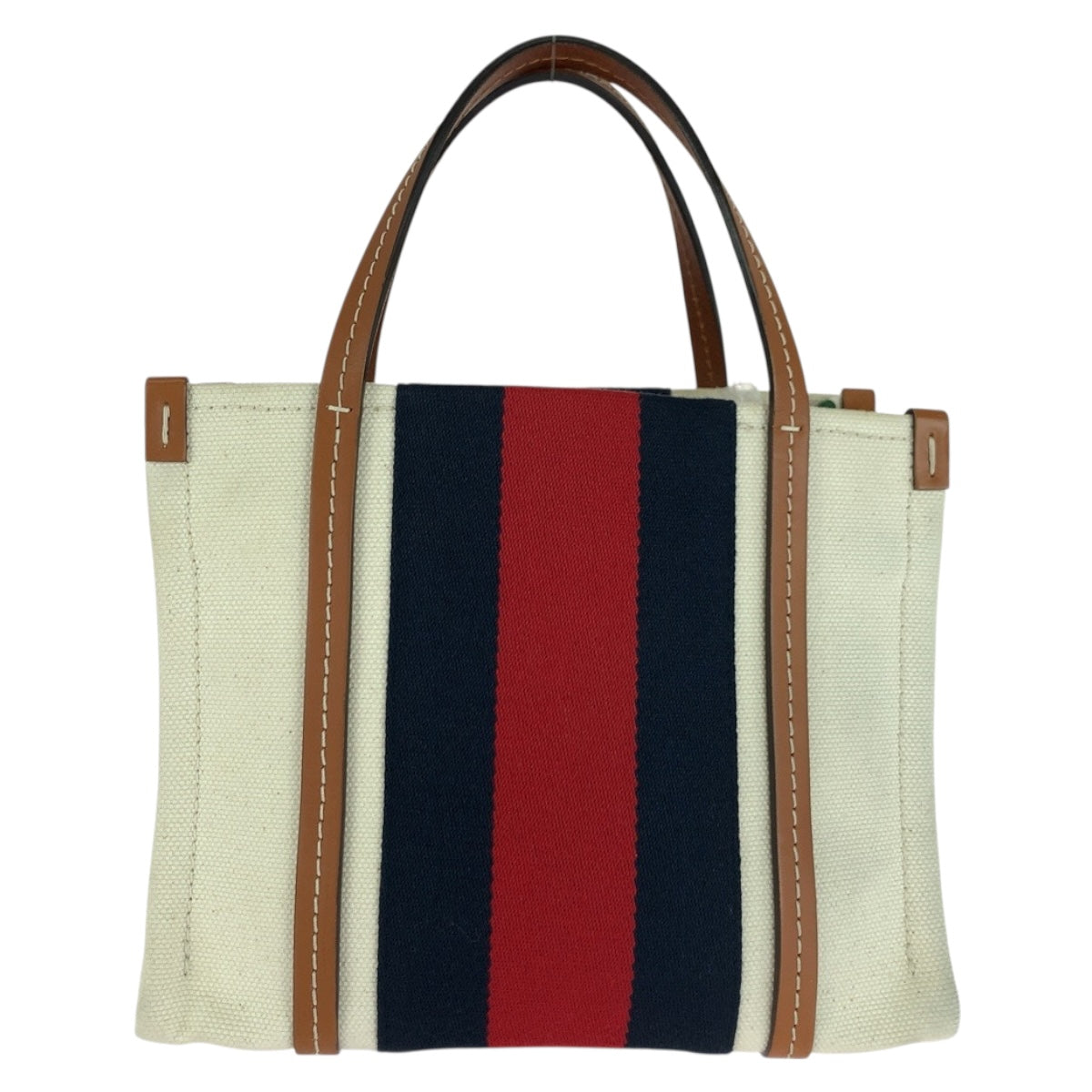 GUCCI Shoulder Bag canvas White Brown Gold Interlocking