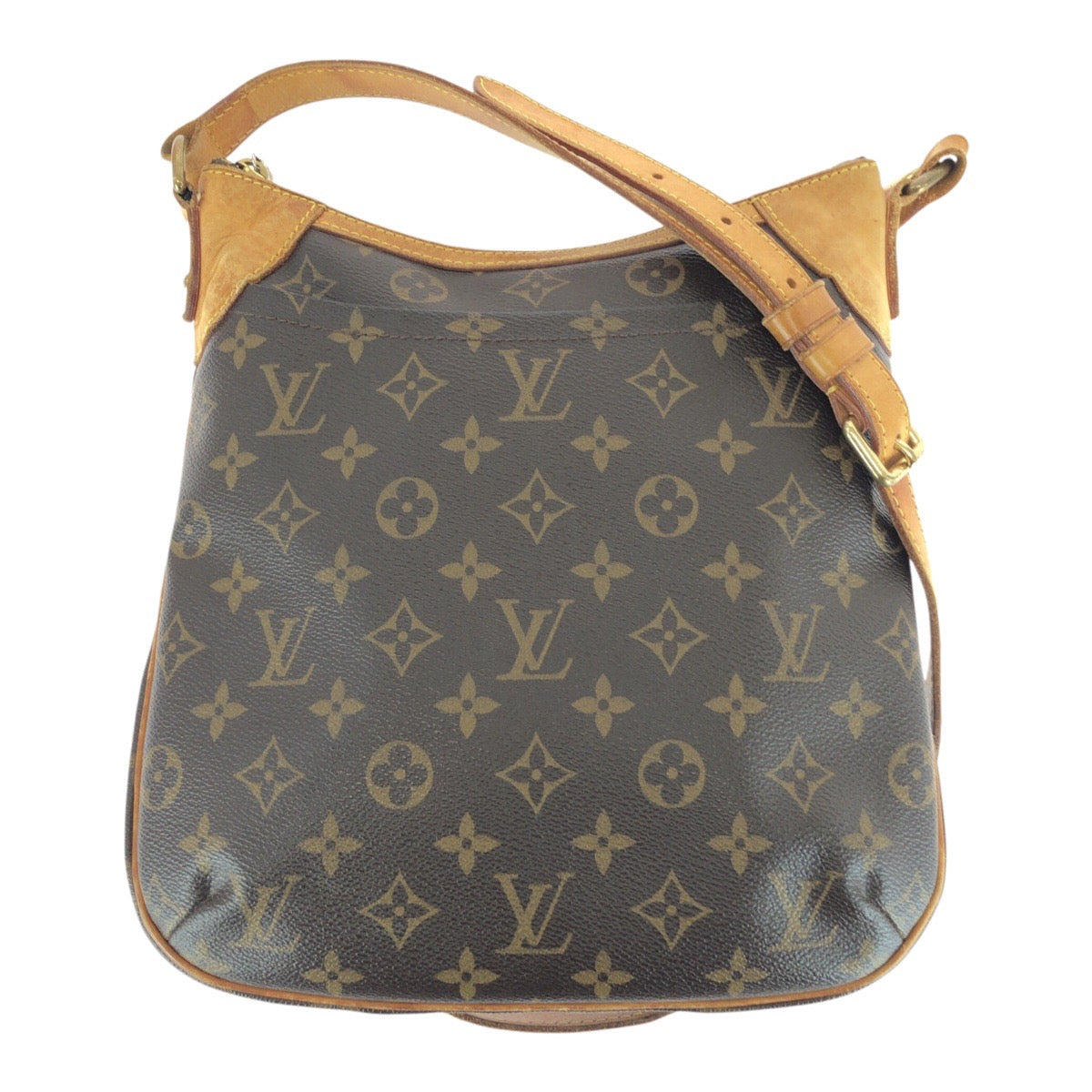 LOUIS VUITTON Shoulder Bag PVC Brown Gold Metal Monogram Odeon PM