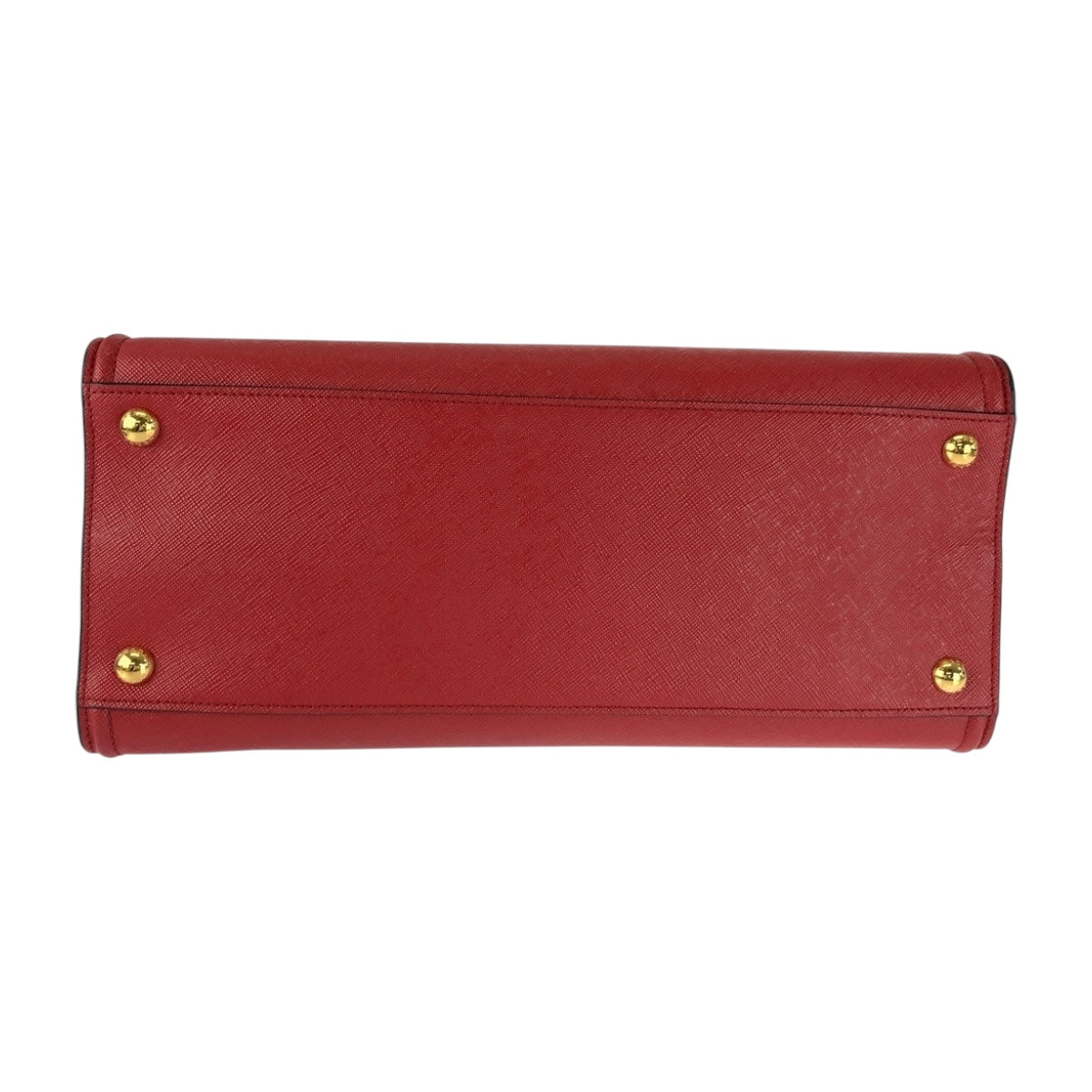 PRADA Handbag 1BA118 leather Red Gold Metal Safiano