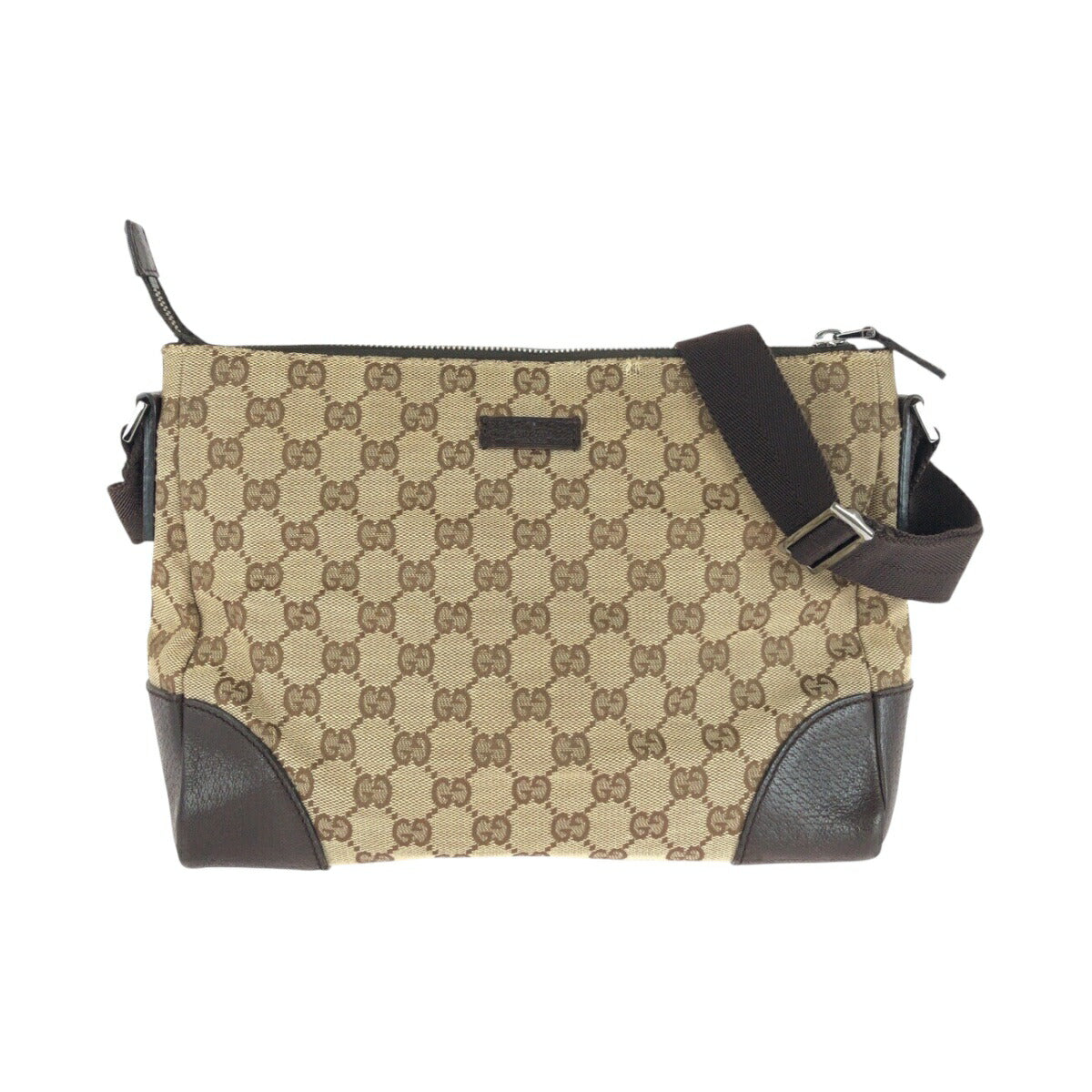 Gucci GG Canvas Leather Shoulder Bag