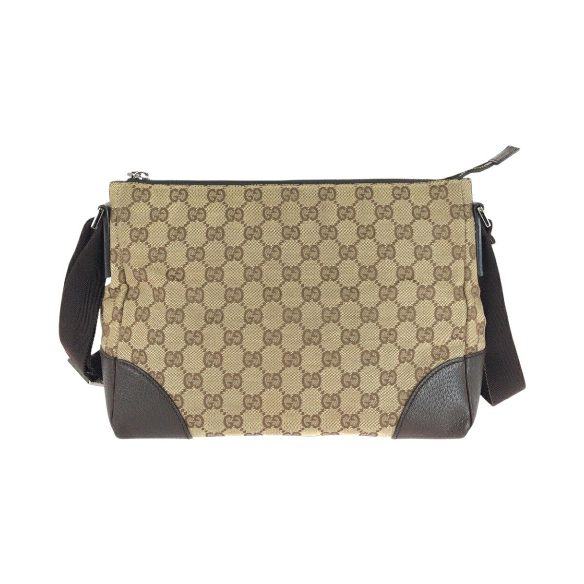 Gucci GG Canvas Leather Shoulder Bag