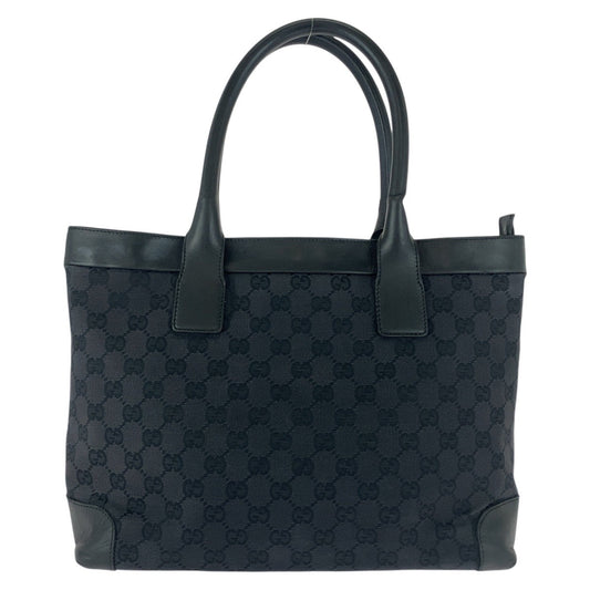 GUCCI Tote Bag 002 1119 GG canvas black