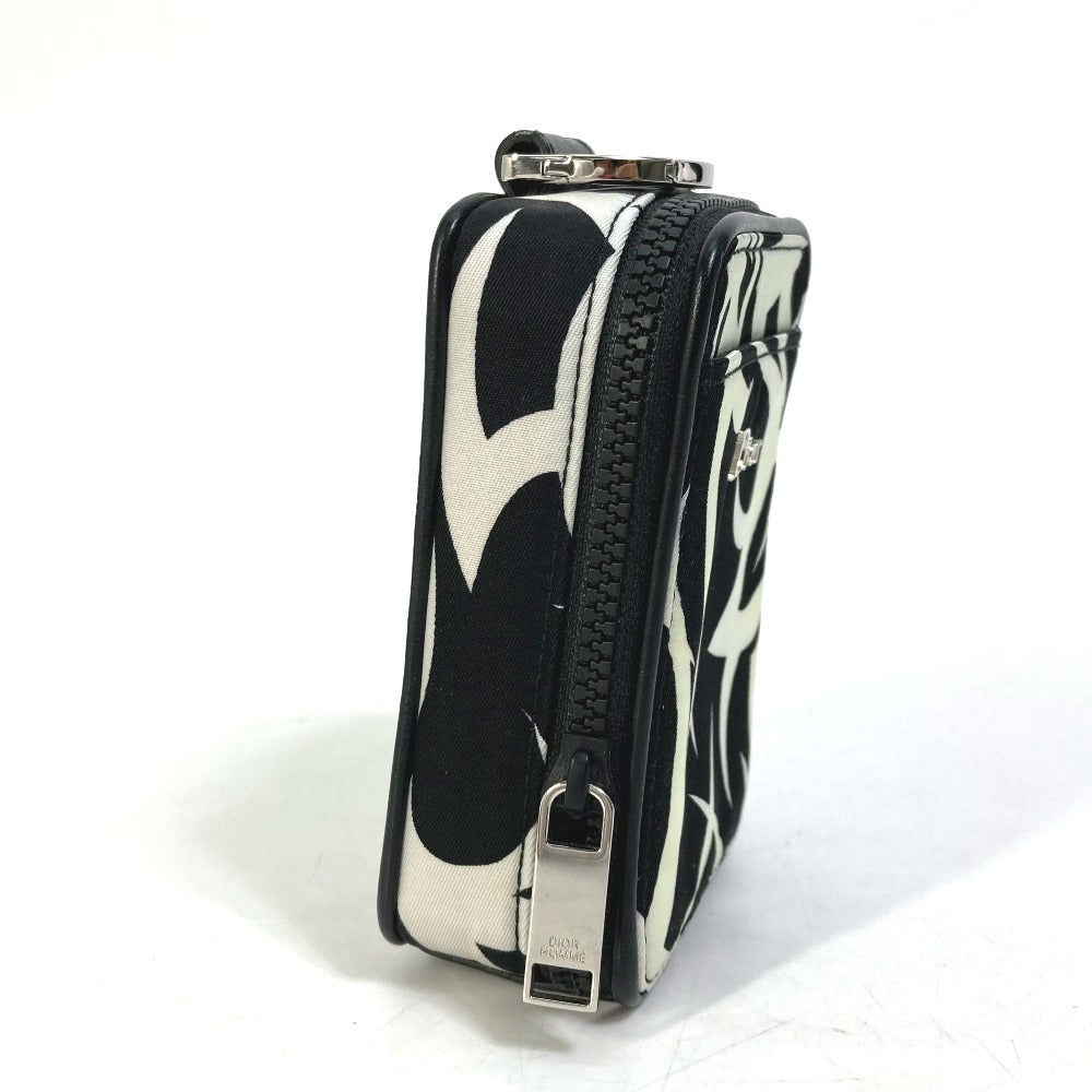 DIOR HOMME Pouch Nylon white Cigarette case with key ring Tribal mens