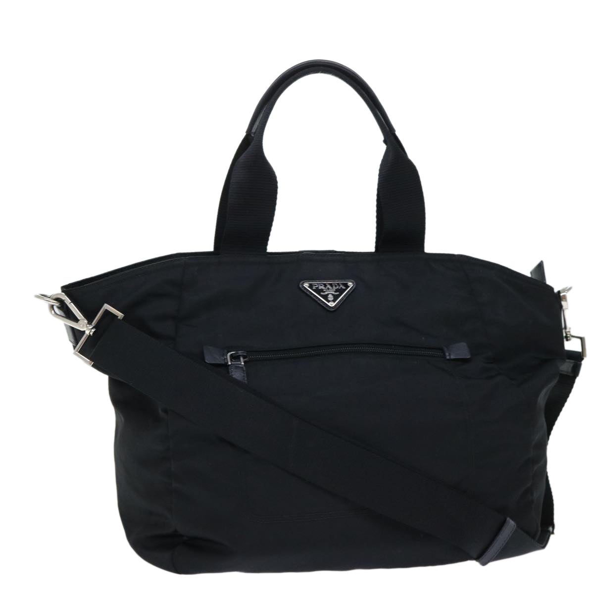 PRADA Shoulder Bag Nylon 2way Black Auth