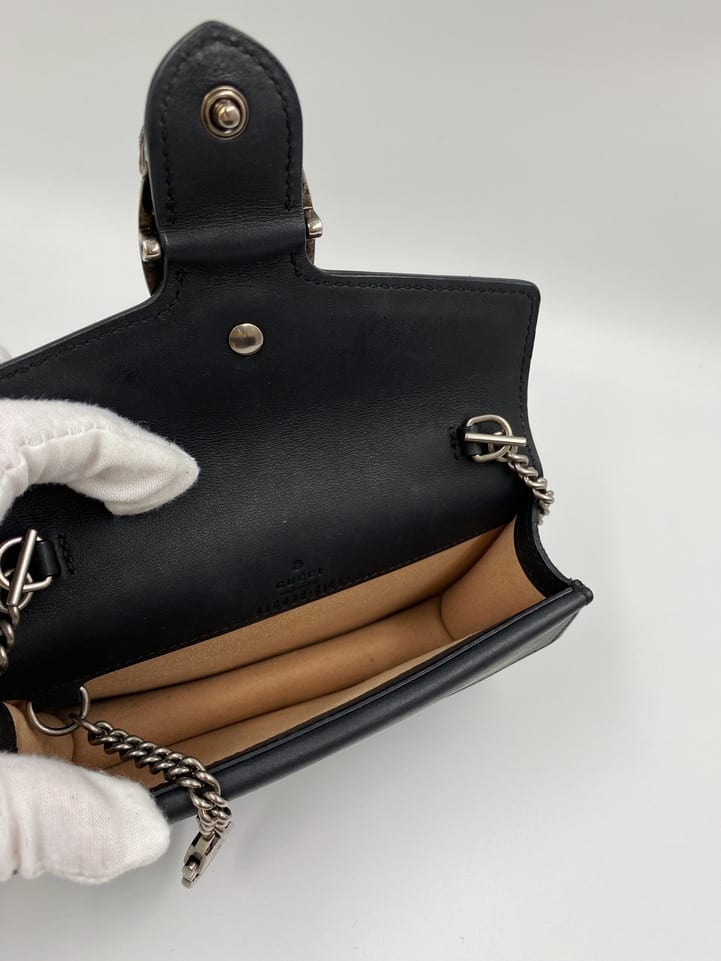 Gucci Dionysus Black Leather Chain Crossbody