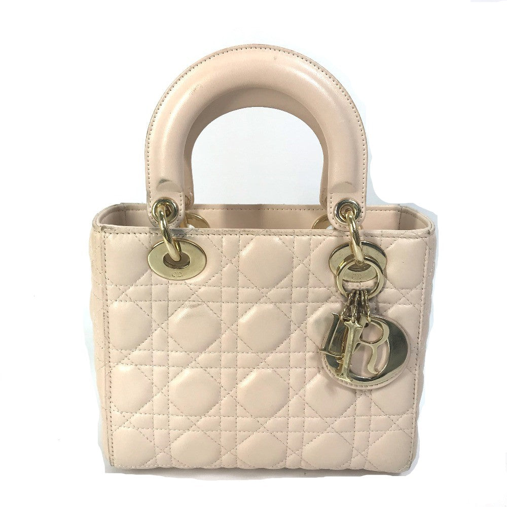 Dior Handbag leather beige Shoulder Bag Crossbody bag Lady Dior Women