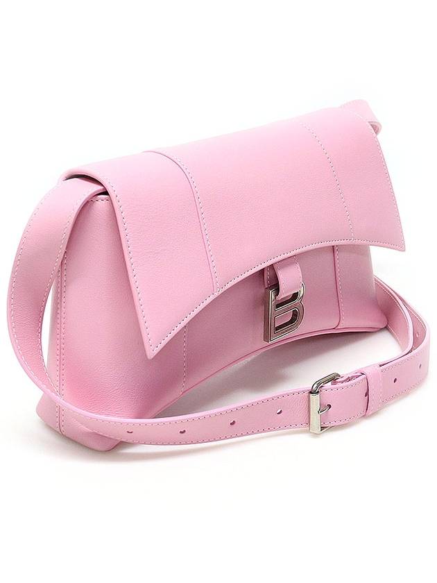 Luxury Balenciaga Trending 2026 671355 Candy Pink Supple Calfskin Hourglass Downtown XS Small Shoulder Bag