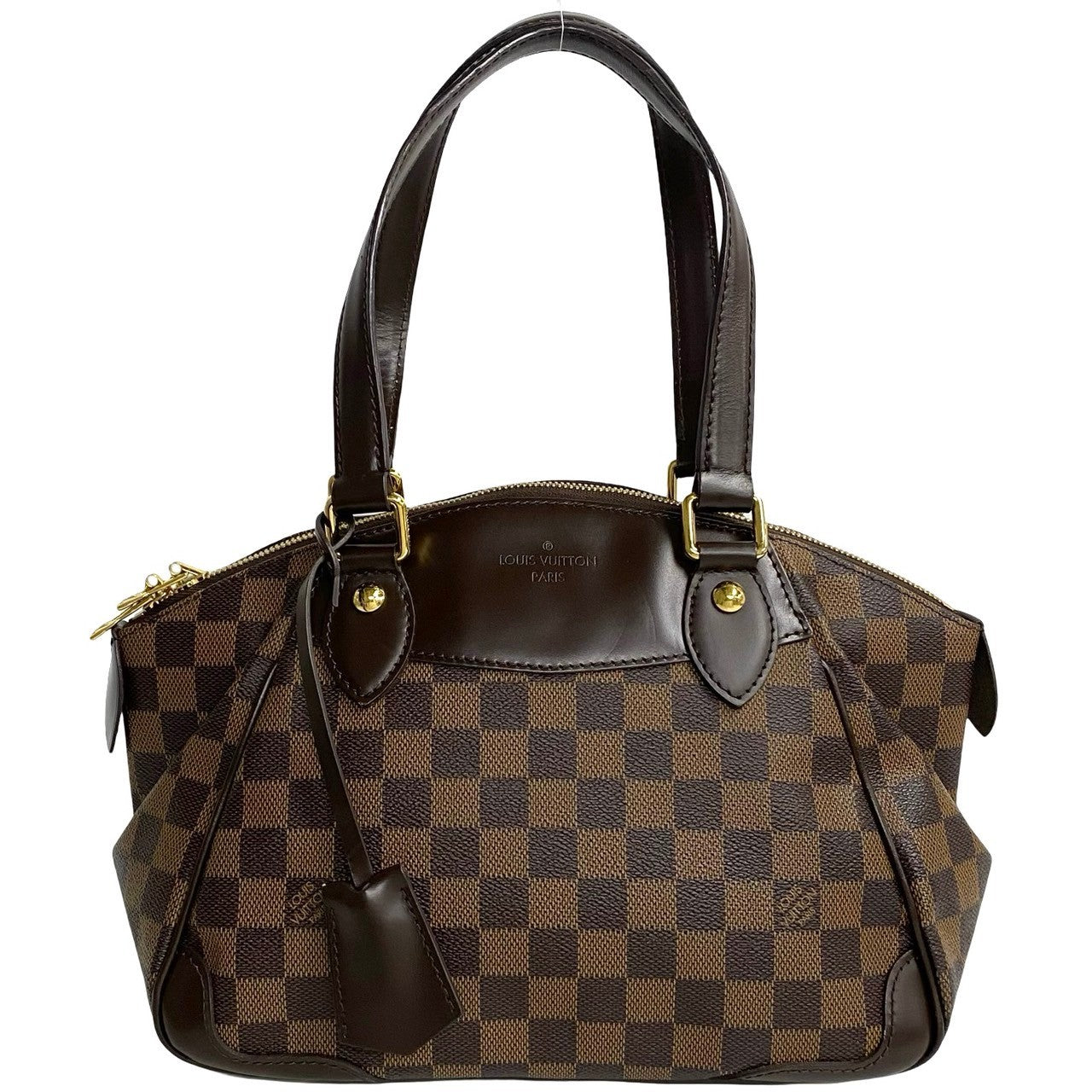 LOUIS VUITTON Handbag PVC, Leather Brown Damier Verona PM Women
