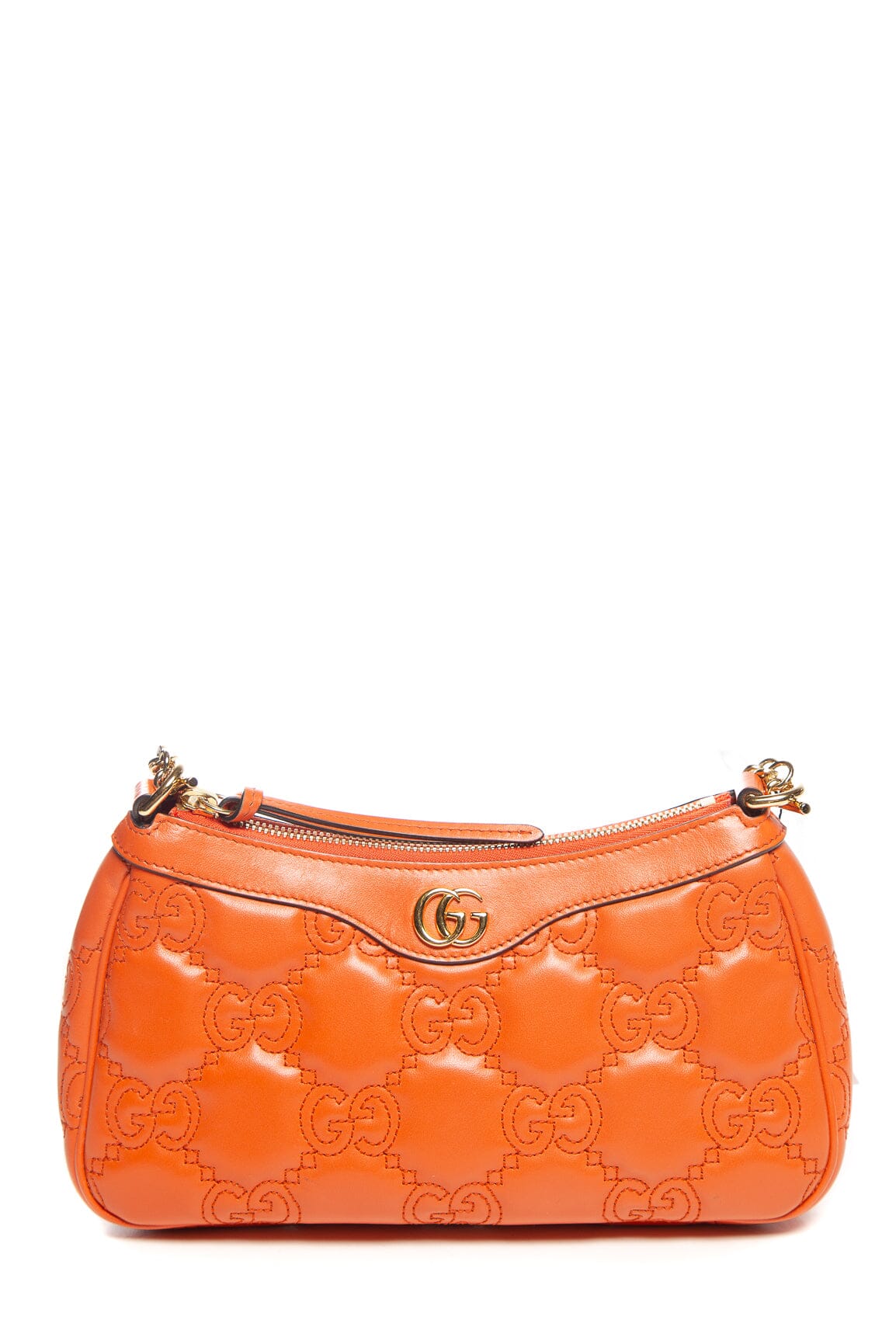 Gucci Orange GG Matelasse Shoulder Bag