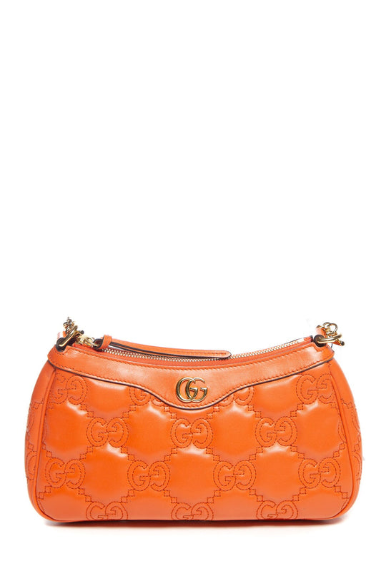 Gucci Orange GG Matelasse Shoulder Bag